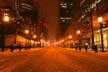 Granville Street At Winter Downtown Night, Canada Stock Photographs