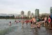 Jan 1st 2004 - The Polar Bear Swim Event At English Bay, Canada Stock Photographs