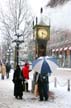 Steam Clock Gastown Winter, Canada Stock Photographs