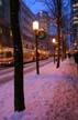 Granville Street Winter Night, Canada Stock Photographs