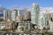 Downtown Seen From Granville Bridge, Canada Stock Photographs