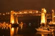 Burrard Bridge At Winter Night, Canada Stock Photographs
