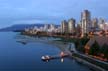 West End View From Burrard Bridge, Canada Stock Photos