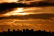 Downtown Sunset Sky, Canada Stock Photographs