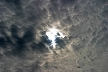 Sun Behind Clouds At Crescent Beach, Canada Stock Photos