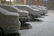Snowy Night At Burnaby, Canada Stock Photos