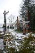 Winter Totem Poles, Canada Stock Photographs