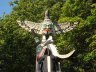 Totem Poles In Stanley Park, Canada Stock Photographs